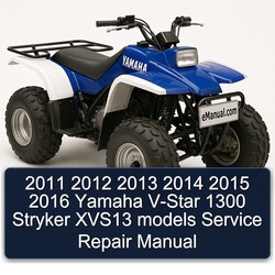 2013-2016 Kymco Stryker Yamaha V-STAR 1300 XVS13 Models Service Repair Workshop Manual PDF