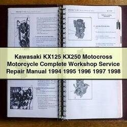 1994-1998 Kawasaki KX Series KX125 KX250 Motocross Motorcycle Service Repair Workshop Manual PDF