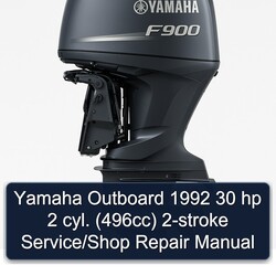 1992 Yamaha Outboard 30 Hp 2 Cyl. (496CC) 2-stroke /shop Service Repair Workshop Manual PDF