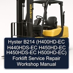 Hyster B214 (h400hd-ec H440hds-ec H450hd-ec H450hds-ec H500hd-ec) Forklift Service Repair Workshop Manual PDF