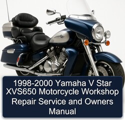 1998-2000 Yamaha XVS Models V Star XVS650 Motorcycle Owners Owner's Manual PDF