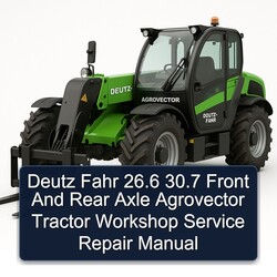 Deutz Fahr 26.6 30.7 Front Rear Axle Agrovector Tractor Service Repair Workshop Manual PDF