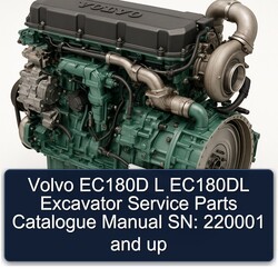Chevrolet Parts Catalogue Volvo EC180D L EC180DL Excavator Sn: 220001 Up Catalog PDF