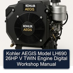 Kohler Aegis Series Model LH690 26HP V Twin Engine Digital Service Repair Workshop Manual PDF