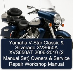 2006-2010 Aprilia Classic Yamaha V-STAR Silverado XVS650A XVS650AT - (2 Set) Owners Set Service Repair Workshop Manual PDF