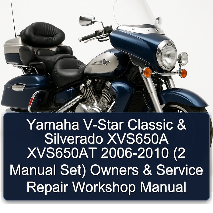 2006-2010 Aprilia Classic Yamaha V-STAR Silverado XVS650A XVS650AT - (2 Set) Owners Set Service Repair Workshop Manual PDF