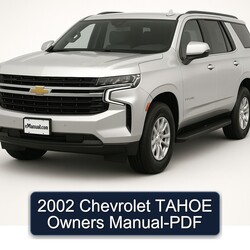 2002 Chevrolet Tahoe Owners Owner's Manual PDF
