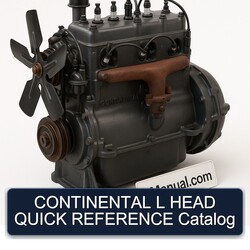 Continental L Head Quick Reference Catalog Service Repair Workshop Manual PDF