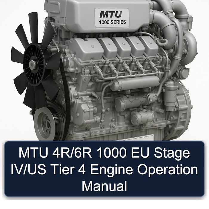 MTU 1000 Series 4r/6r EU Stage Iv/us Tier 4 Engine Operation Service Repair Workshop Manual PDF