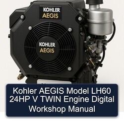 Kohler Aegis Series Model LH60 24HP V Twin Engine Digital Service Repair Workshop Manual PDF