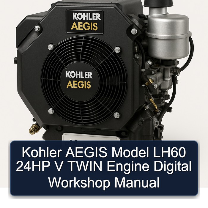 Kohler Aegis Series Model LH60 24HP V Twin Engine Digital Service Repair Workshop Manual PDF