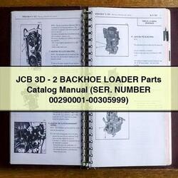 JCB 3D-2 Backhoe Loader (ser. Number 00290001-00305999) Parts Catalog PDF