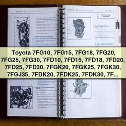 Toyota 7fg10-7fg30, 7fd10-7fd30, 7fgk20-7fgk30, 7fgj35, 7fdk20-7fdk30, 7fdj35 Series Forklift Service Repair Workshop Manual PDF