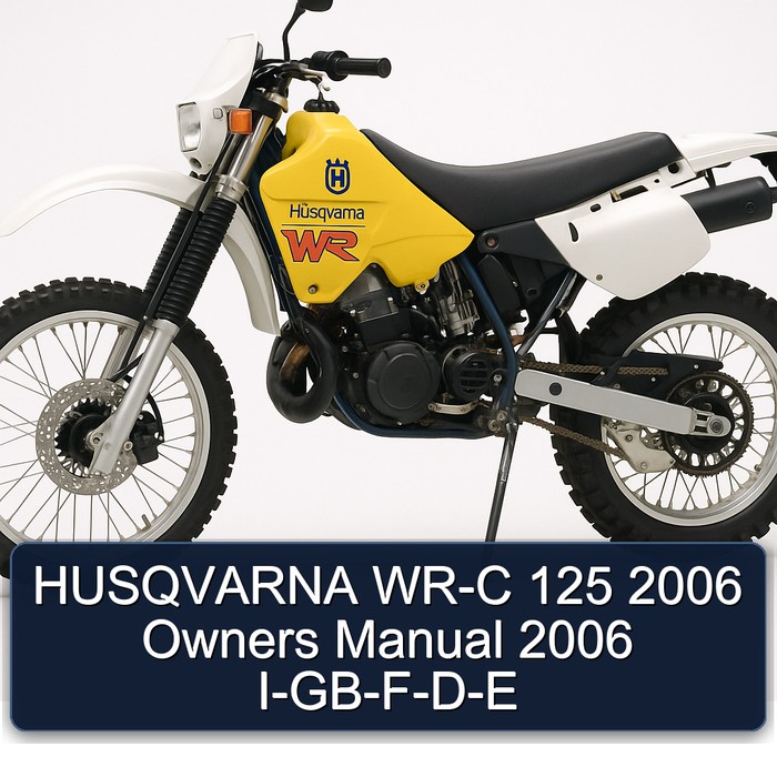 2006 Husqvarna WR Models WR-C 125 Owners I-gb-f-d-e Owner's Manual PDF