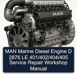 MAN Marine Diesel Engine D 2876 LE 401/402/404/405 Service Repair Workshop Manual PDF