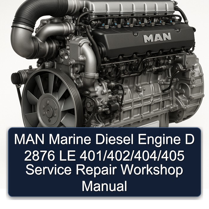 MAN Marine Diesel Engine D 2876 LE 401/402/404/405 Service Repair Workshop Manual PDF