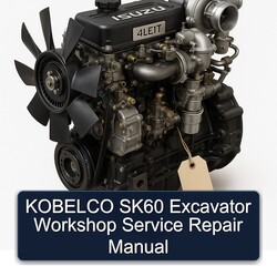 Kobelco SK60 Excavator Service Repair Workshop Manual PDF