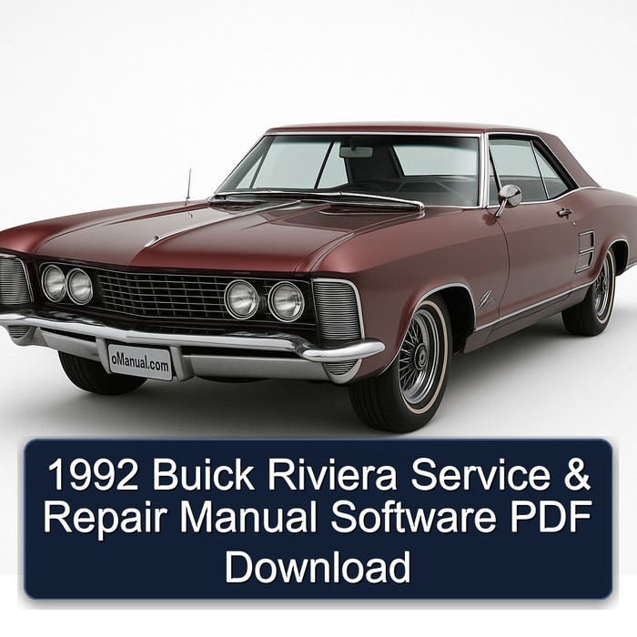 1992 Buick Riviera Software Service Repair Workshop Manual PDF