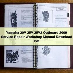 2009 Yamaha 20V 25V 25v2 Outboard Service Repair Workshop Manual PDF