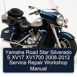 2008-2012 Yamaha XV Models Road Star Silverado S XV17 XV1700 Service Repair Workshop Manual PDF