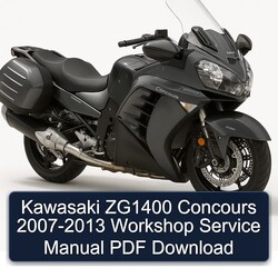 2007-2013 Kawasaki Concours Models ZG1400 Service Repair Workshop Manual PDF