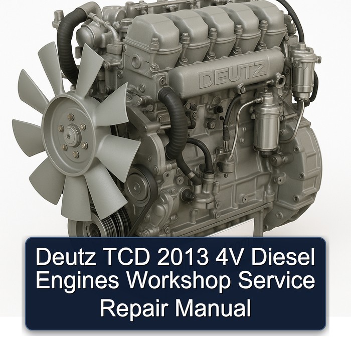 2013 Deutz TCD 4V Diesel Engines Service Repair Workshop Manual PDF