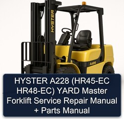 Hyster A228 (hr45-ec Hr48-ec) Yard Master Forklift HR45 Parts Catalog PDF