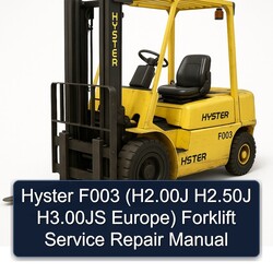Hyster F003 (h2.00j H2.50j H3.00js Europe) Forklift Service Repair Workshop Manual PDF