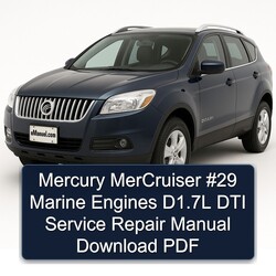 Mercury Mercruiser 29 Marine Engines D1.7l DTI Service Repair Workshop Manual PDF