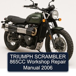 2006 Triumph Scrambler 865CC Service Repair Workshop Manual PDF