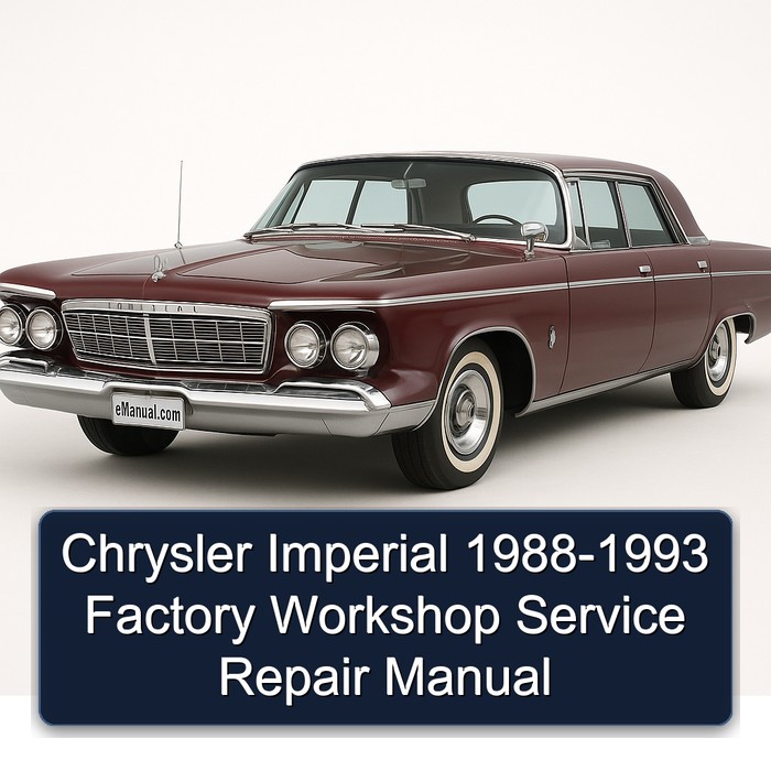 1988-1993 Chrysler Imperial Service Repair Workshop Manual PDF