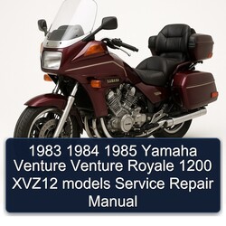 1985 Yamaha XVZ Models Venture Royale 1200 XVZ12 Service Repair Workshop Manual PDF