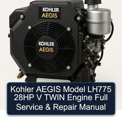Kohler Aegis Series Model LH775 28HP V Twin Engine Service Repair Workshop Manual PDF