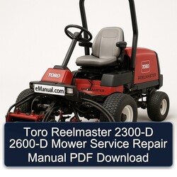 Toro Reelmaster 2300-D 2600-D Mower Service Repair Workshop Manual PDF