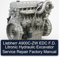 Liebherr A900C-ZW EDC F.d. Litronic Hydraulic Excavator Service Repair Workshop Manual PDF