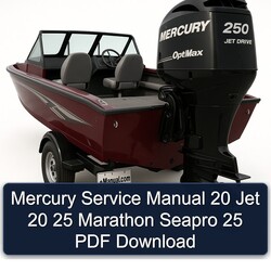 Mercury 20 Jet 25 Marathon Seapro Service Repair Workshop Manual PDF