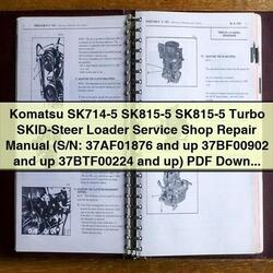 Komatsu SK714-5 SK815-5 Turbo SKID-STEER Loader Shop Service Repair Workshop Manual PDF