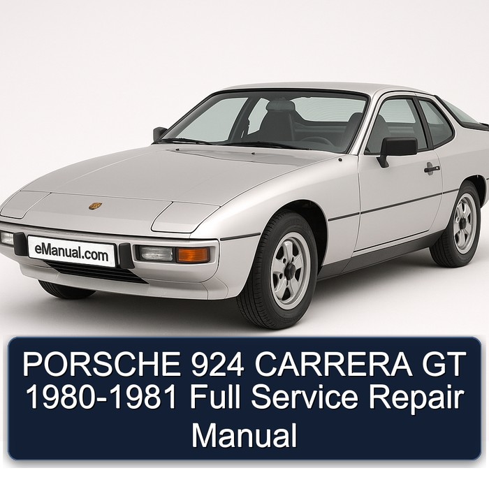 1980-1981 Porsche 924 Carrera GT Service Repair Workshop Manual PDF