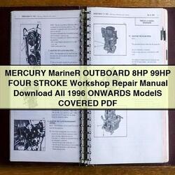 1996 Mercury Mariner Outboard 8HP 99HP Four Stroke All Onwards Models Covered Service Repair Workshop Manual PDF