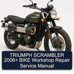 2006 Triumph Scrambler Bike Service Repair Workshop Manual PDF