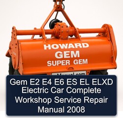 2008 Gem E2 E4 E6 ES EL Elxd Electric Car Service Repair Workshop Manual PDF
