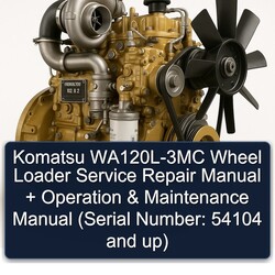 Komatsu Wa120l-3mc Wheel Loader Operation (serial Number: 54104 Up) Service Repair Workshop Manual PDF