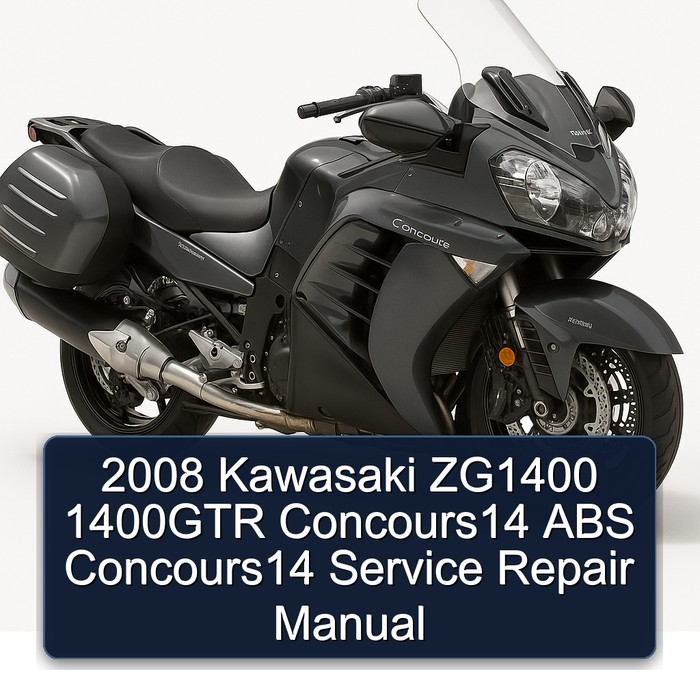 2008 Kawasaki Concours Models ZG1400 1400GTR Concours14 ABS Service Repair Workshop Manual PDF