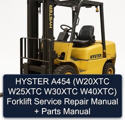 Hyster A454 (w20xtc W25XTC W30XTC W40xtc) Forklift W20XTC W40XTC Parts Catalog PDF