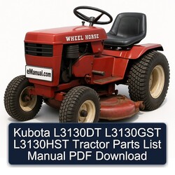 Kubota L3130DT L3130GST L3130HST Tractor List Parts Catalog PDF