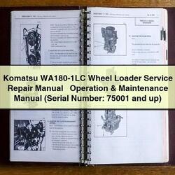 Komatsu WA180-1LC Wheel Loader Operation (serial Number: 75001 Up) Service Repair Workshop Manual PDF