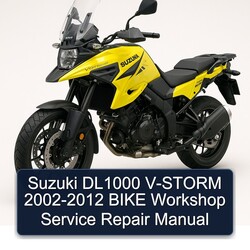 2002-2012 Suzuki V Storm Models DL1000 V-STORM - Bike Service Repair Workshop Manual PDF