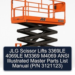 JLG Scissor Lifts 3369LE 4069LE M3369 M4069 Ansi Illustrated Master (p/n 3121123) Parts Catalog PDF