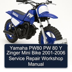2001-2006 Yamaha PW Models PW80 80 Y Zinger Mini Bike Service Repair Workshop Manual PDF