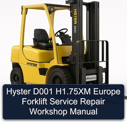 Hyster D001 H1.75xm Europe Forklift Service Repair Workshop Manual PDF